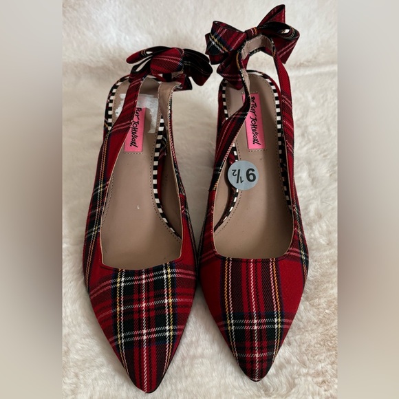 Betsey Johnson Shoes - Betsey Johnson Red Plaid Women's Shoes